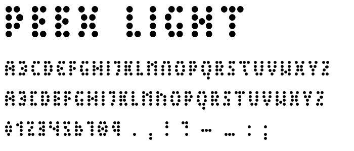 Peex Light font